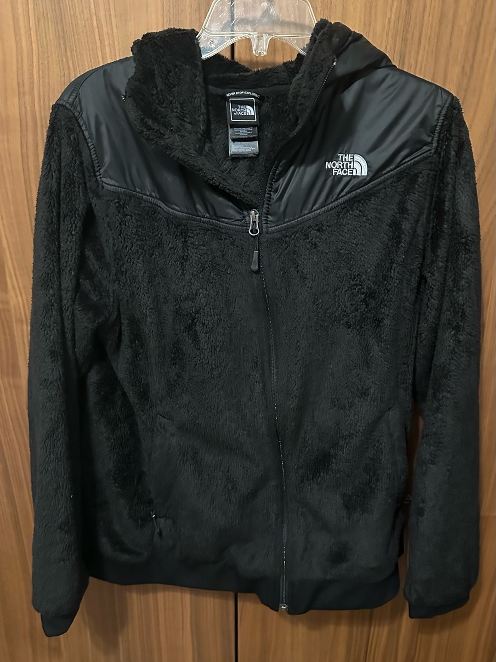 The North Face Black Sherpa Teddy Jacket with Hood